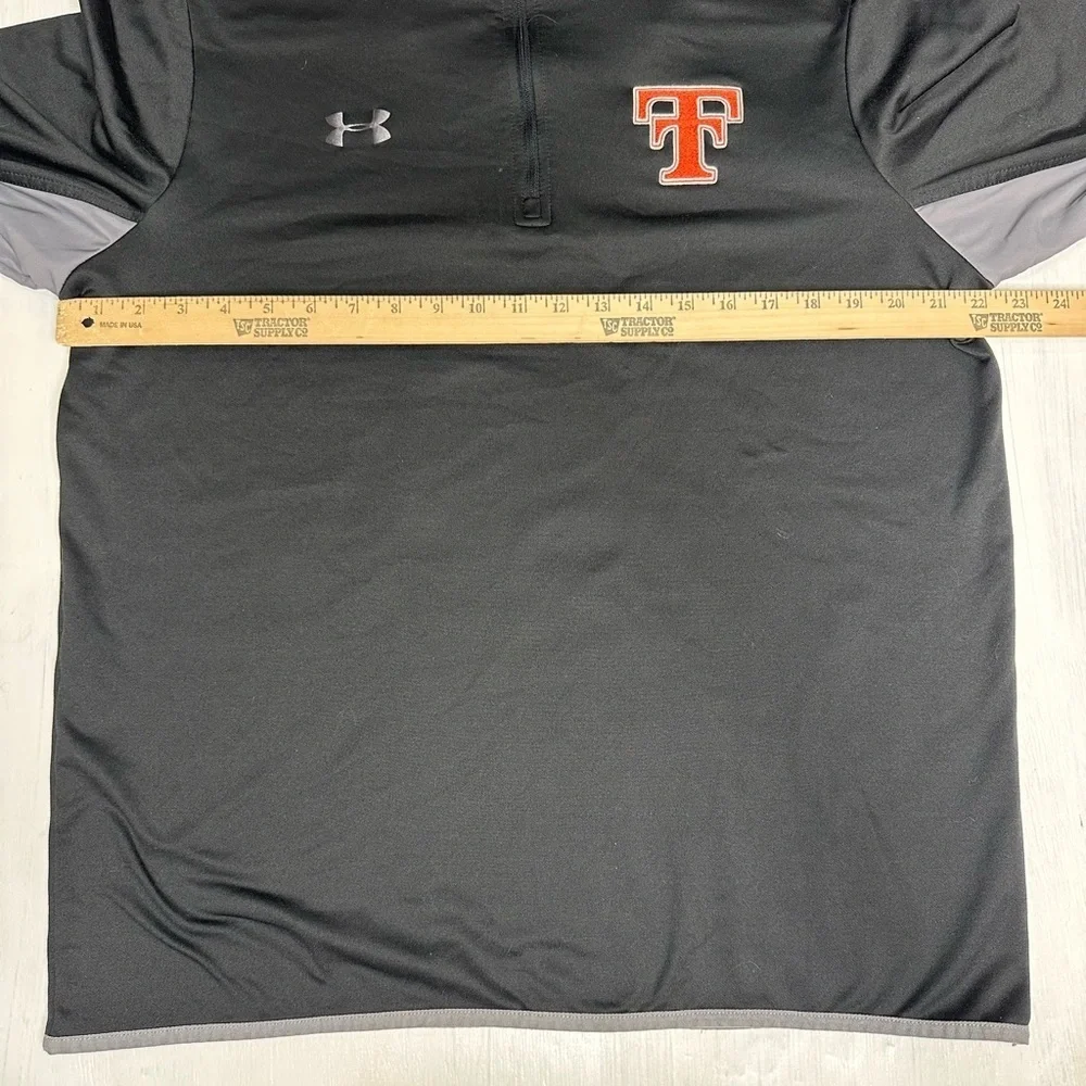 Under Armour Texas Tech Quarter Zip Pullover Men’s Large Black Gray Double T
